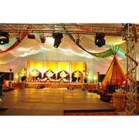 Carpa de marquesina de boda de lujo para 200-300 personas con forro de decoración y carpa de alquiler de fiesta interior de pared lateral a la venta