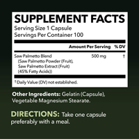 Kapsul Ekstrak Palmetto Segar OEM Vitamin Bahan Alami Formula Herbal untuk Kesehatan Prostat Pertumbuhan Rambut Sehat Makanan Kesehatan
