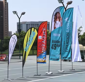 Custom Size Teardrop Flag Flagpole Base Beach Flags Feather Flying <b>Banners</b> Outdoor Festival Promotional Business Advertising - Product Image 3