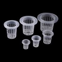 Pot Jaring Hidroponik untuk Budidaya Tanaman Tanpa Tanah, Wadah Plastik untuk Sayuran, Cup Jaring untuk Sistem Hidroponik
