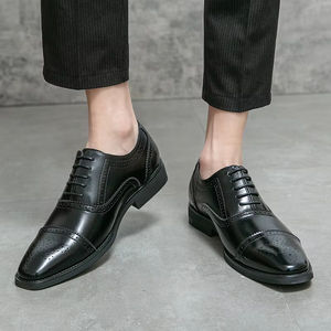 Zapatos Formales de Hombre de Cuero Genuino Británico de Alta Calidad, Diseño de Lujo para Negocios, con Cierre de Cordones, Patrón Hecho a Mano, Gran Venta - Product Image 3