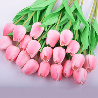 Fleur artificielle en PU Tulipe, réaliste, toucher réel, mini bouquet, décoration de Noël, de remise de diplôme, de jardin familial, de mariage