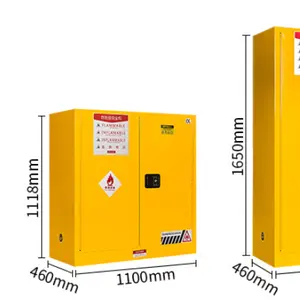 실험실 화학 부식성 액체 위험물 캐비닛 보관 안전 캐비닛 판매용 인화성 산 안전 캐비닛