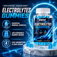 LUVVITA OEM Private Label Elektrolit Gummy Olahraga Suplemen Herbal Hidrasi Vegan Grosir Permen Elektrolit