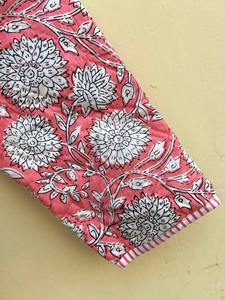 Chaqueta Acolchada con Estampado de Girasoles, Diseño Color Block, Ecológica, Transpirable, de Algodón, Reversible para Mujer - Product Image 5