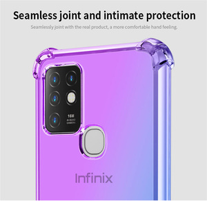 Custodia morbida in TPU antiurto con angoli sfumati trasparenti per Infinix Hot 30 20i <span class=keywords><strong>Note</strong></span> 30 10T 10 <span class=keywords><strong>9</strong></span> Play <span class=keywords><strong>Note</strong></span> 10 <span class=keywords><strong>Pro</strong></span> 8i - Product Image 2