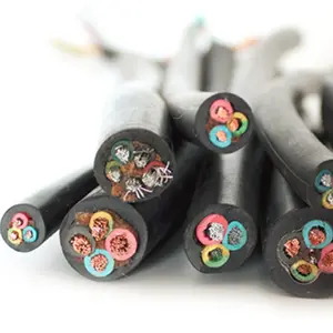 Fabrika fiyat bakır kablo kraliyet kablosu esnek kablo Rvv,2 3 4 5 çekirdek 0.75 1 1.5 2.5 4 6mm elektrik kablo tel güç kablosu