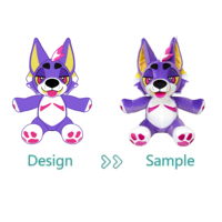 OEM ODM Mascotte de loup personnalisée fabricant de peluche peluche votre propre conception jouet en peluche personnage d'anime personnalisé poupée en peluche