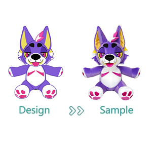 OEM ODM personalizzato lupo mascotte farcito animale peluche creatore del tuo Design peluche personalizzato personaggio Anime bambola di peluche - Product Image 1