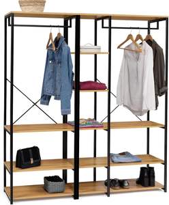 Cabine de <span class=keywords><strong>dressing</strong></span> modulaire en bois 150 cm, design industriel, mobilier pour la maison - Product Image 4