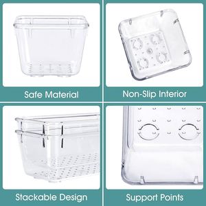 New PP Plastic Transparent Minimalist Multifunction Drawer Organizer Desk Storage Bins for <b>Makeup</b> Jewelry Office Room Use - Product Image 3