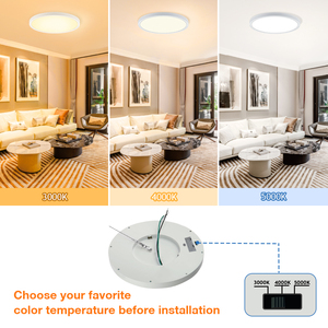 Plafonnier LED ultra-plat 12 pouces USA Direct, 3000K/4000K/5000K 3CCT, à intensité variable, montage en surface pour chambre, salle <span class=keywords><strong>de</strong></span> bain, <span class=keywords><strong>cuisine</strong></span> - Product Image 3