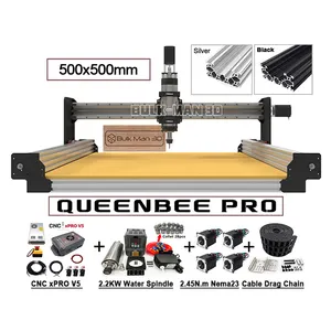 5050 QueenBee PRO CNC Router 4 Eixo com xPROV5 GRBL Controlador com 2.2KW Água De Refrigeração do eixo