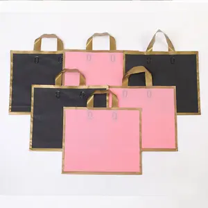 उपहार के लिए तह पहियों गुलाबी कस्टम लोगो के साथ अनुकूलित पुन: प्रयोज्य पर्यावरण प्लास्टिक के शॉपिंग बैग Foldable