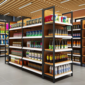 2024 chất lượng cao một mặt nhiệm vụ ánh sáng CE chứng nhận Gondola kệ cho siêu thị Quần Áo Mỹ phẩm cửa hàng làm bền - Product Image 5