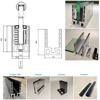 Projet de garde-corps en verre américain, terrasse, balcon, main courante, verre feuilleté 6+6 8+8, balustrade en verre, canal en U en aluminium, garde-corps de pont de centre commercial