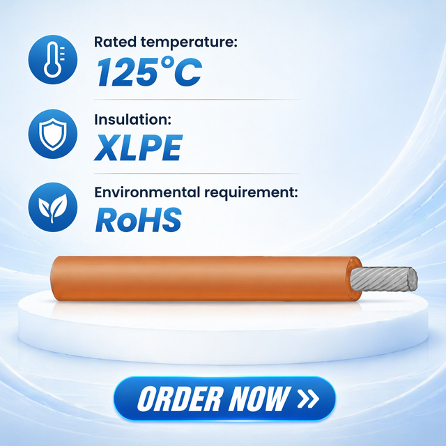 XLPE Insulated High Voltage Unshielded Cable 125C 1500V DC Bare Copper Flexible EV Wire for Automotive Power System