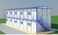 Maison préfabriquée modulaire de type T, structure en acier, pour l'hébergement sur chantier