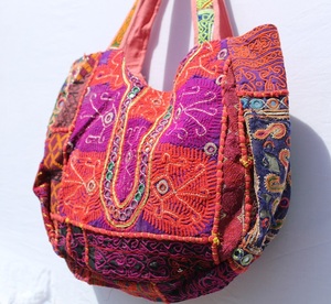 Jaipuri Style Banjara Bag Vintage Hobo Sling Ethnic Hand Embroidered Two <b>Straps</b> Waterproof Large Capacity <b>Shoulder</b> Bag Purse - Product Image 5