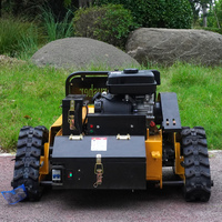Tondeuse à fléaux la plus populaire Télécommande Moteur de marque à essence Robot Coupe-herbe Hauteur de coupe réglable Tondeuse à fléaux