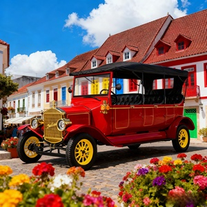 Voiture électrique classique <span class=keywords><strong>8</strong></span> places homologuée CEE, voiture de tourisme de style vintage pour l'Europe, véhicule touristique <span class=keywords><strong>r</strong></span>étro pour les visites en ville - Product Image 2