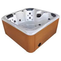 Bain à remous de luxe en acrylique pour 5 personnes, idéal pour hôtels et maisons familiales, avec jets d'air massants, pour extérieur, modèle 2026