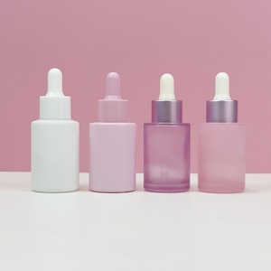 1oz 2oz 4oz 15ml 30ml 60ml White Cosmetics <b>Empty</b> Essential Oil Face Serum Glass Dropper <b>Bottles</b> with Dropper Lid and Lotion Lids - Product Image 3