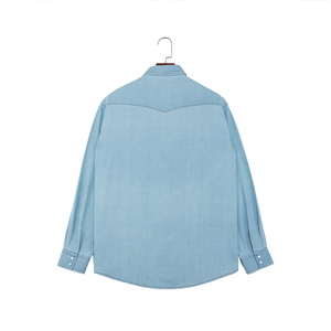 Tùy Chỉnh Của Người Đàn Ông Cao Bồi Thời Trang Dài Tay Áo Denim Người Đàn Ông Của Áo Sơ Mi Với Snap Nút - Product Image 2