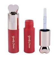Tube de brillant à lèvres avec logo Love, flacon vide en plastique pour maquillage, emballage à vis anti-déversement, personnalisable avec logo