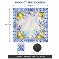 Tapis de jeu de Mahjong silencieux en caoutchouc naturel, style illustration tendance, robuste, vente en gros, idéal pour les cadeaux de fin d'année