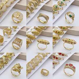 XUPING Bulk Mixed Lot Assorted 14K Gold Plated <strong>Ring</strong> Engagement Wedding <strong>Ring</strong> <strong>Sets</strong> for <strong>Women</strong> 14k Gold Jewelry - Product Image 3