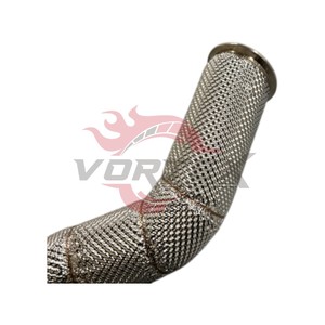 Heat-Shielded High-Flow Downpipe Pair With Thermal Blanket Fits BMW G87 M2 G80 M3 G82 M4 S58 3.0T Factory Wholesale - Product Image 3