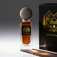 Combinaison Créative Rectangle Bouteille en Verre Vide Personnalisée de 100ml Bouteille de Parfum de Luxe Roche Volcanique Bouchon Sphérique