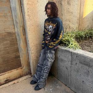 Camiseta de Manga Larga Corta, Estilo Vintage, Gruesa, Térmica, Personalizada con Estampado Urbano - Product Image 4