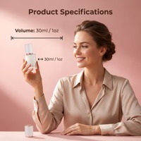 Flacon cosmétique carré en verre de 30 ml avec bouchon en aluminium/plastique et pompe pulvérisatrice pour fond de teint liquide, crème pour le visage, soin de la peau - Logo personnalisé
