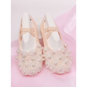 Lovely Princess Cat Claw Bailarina China Ejercicio Zapatos de baile para niñas Zapato de Ballet de suela blanda para niños - Product Image 4