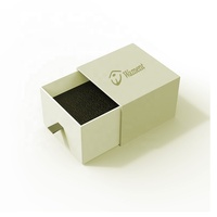 Boîte cadeau de luxe personnalisée avec poignée, en matériaux recyclés, estampage à chaud, finition mate, tiroir coulissant pour bijoux
