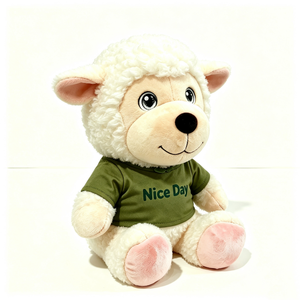 Peluche mouton personnalisée, animal en peluche agneau, adorable peluche mouton, peluche mouton assis, peluche mouton avec chemise - Product Image 5