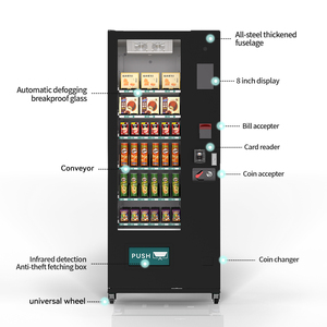 Mới Đến Máy Bán Hàng Tự Động Ba Lan Đồng Xu Hóa Đơn Thẻ Tùy Chọn Snack Máy Bán Hàng Tự Động Phổ Biến Máy Bán Hàng Tự Động Với 36 Khe Cắm - Product Image 5