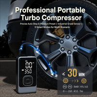 Gonfleur de pneus portable 150 PSI, pompe à air pour voiture avec batterie 4000 mAh, moniteur de pression numérique, arrêt automatique pour véhicules
