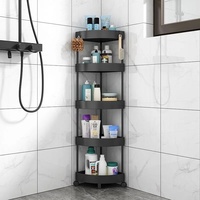 Nouvelle étagère triangulaire en plastique pliable pour salon, chambre à coucher, dortoir, rangement multi-niveaux mobile
