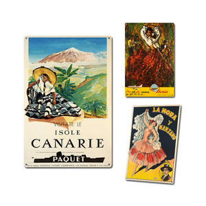 新しいイノベーションファッションUV印刷金属サインバーと男の洞窟壁アートスペインイベリアエレガントなブリキポスターユニークなレトロな金属板 - Product Image 1