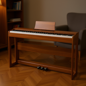 Piano numérique Glarry 88 touches, clavier lesté, support en bois, interface MIDI, fixation au sol, pour la pratique à domicile - Product Image 2