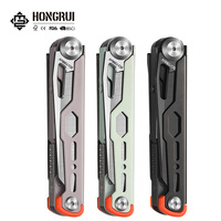Nouveau produit HR, nouvelle couleur, couteau multifonction 7 en 1, outils portables d'extérieur, tournevis, ciseaux, facile à utiliser, pliage rapide