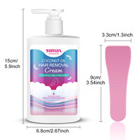 SUMAX 200ml Bouteille à pression blanche Crème dépilatoire pour le corps + grattoir