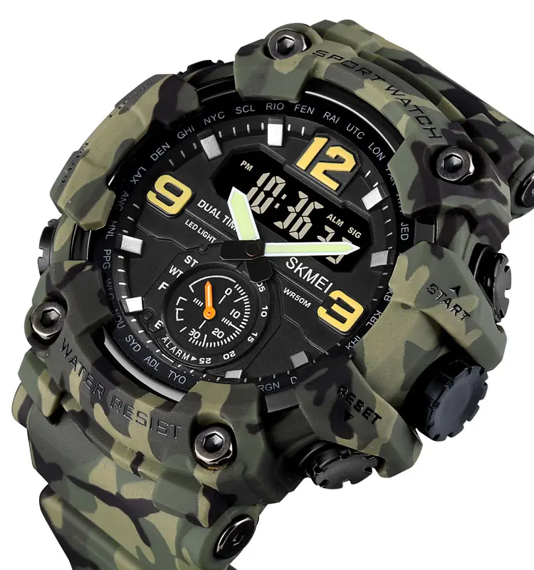 Hot Selling SKMEI 1637 fashion sports watch for men Shockproof analog digital watches water resistant