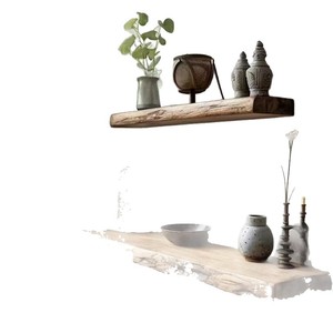 Solid wood single-panel <b>shelf</b>, <b>wall</b>-<b>mounted</b> bookshelf, solid wood <b>shelf</b>, <b>wall</b> hanging rack, original wood tiers - Product Image 5