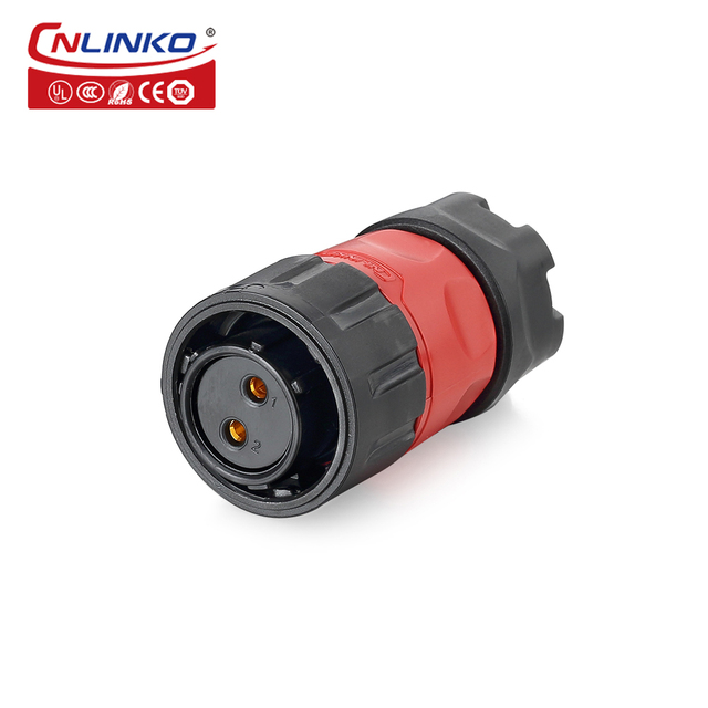 For 20A Power Electrical Wire Connector 2 Pin IP68 Waterproof Cable Plug Socket PBT Plastic M20 Circular