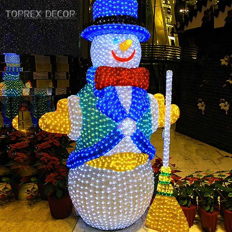 3d led light up christmas snowman outdoor christmas ornament