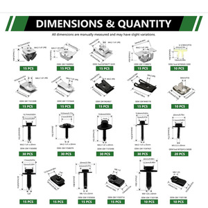Kit d'assortiment de vis, écrous en U et clips pour carrosserie automobile Winning Path Point 360 pièces pour la réparation et le remplacement de voitures - Product Image 2